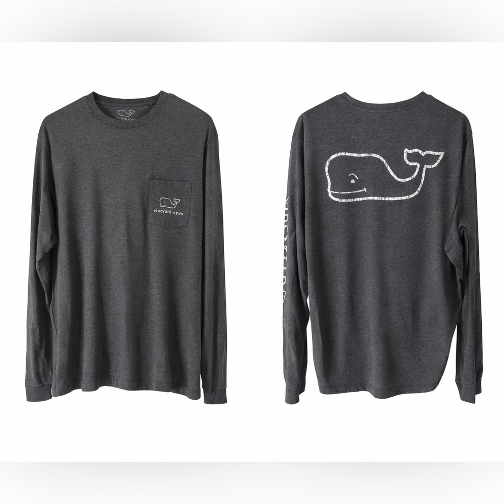 Vineyard Vines Distressed Men’s Long Sleeve Tee Shirt  Medium